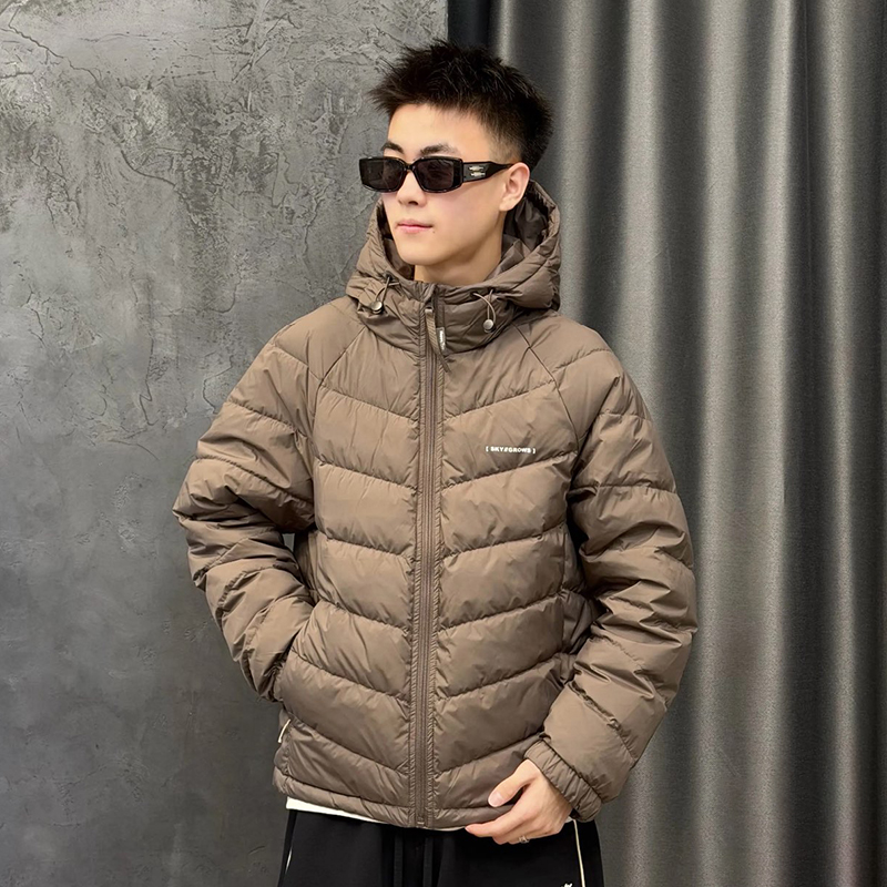 潮流男装宽松时尚连帽羽绒服