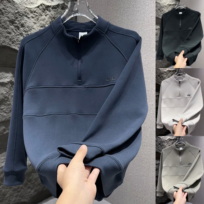 美式半拉链男士云朵绒打底卫衣