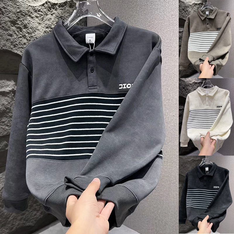 加绒休闲长袖网红翻领个性卫衣