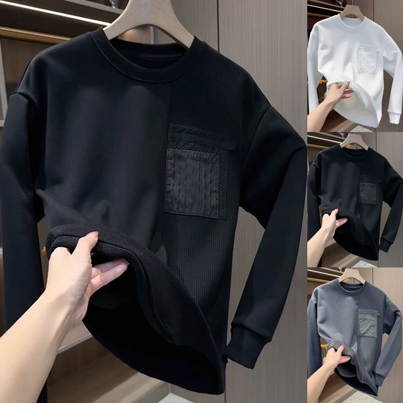 设计感拼接卫衣轻奢气质长袖衫