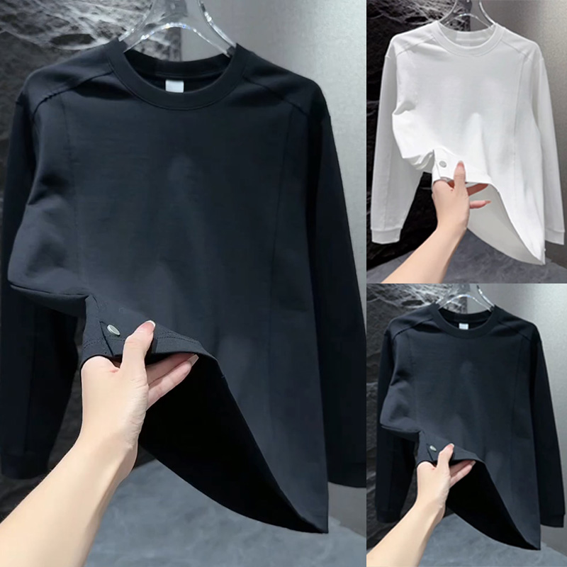 极简风男士圆领纯色百搭长袖卫衣