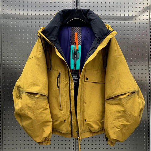 爆款重工拼接潮牌羽绒服男士