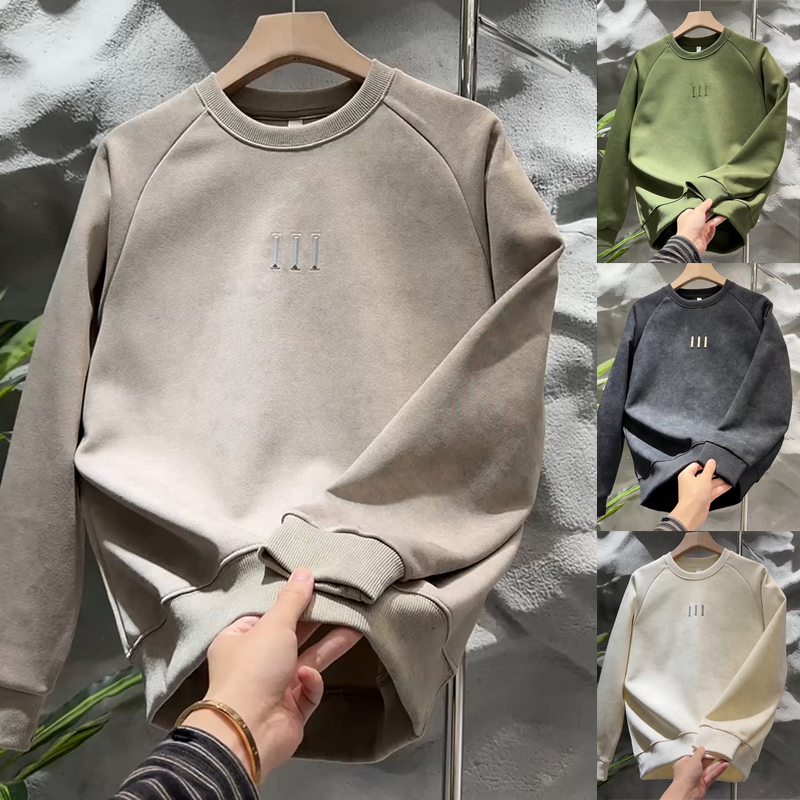 复古风潮牌美式印花圆领卫衣