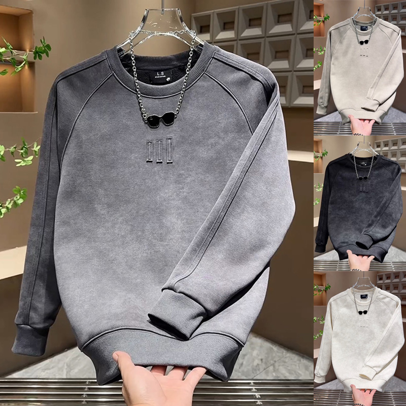 拼接设计新款秋冬加绒气质卫衣