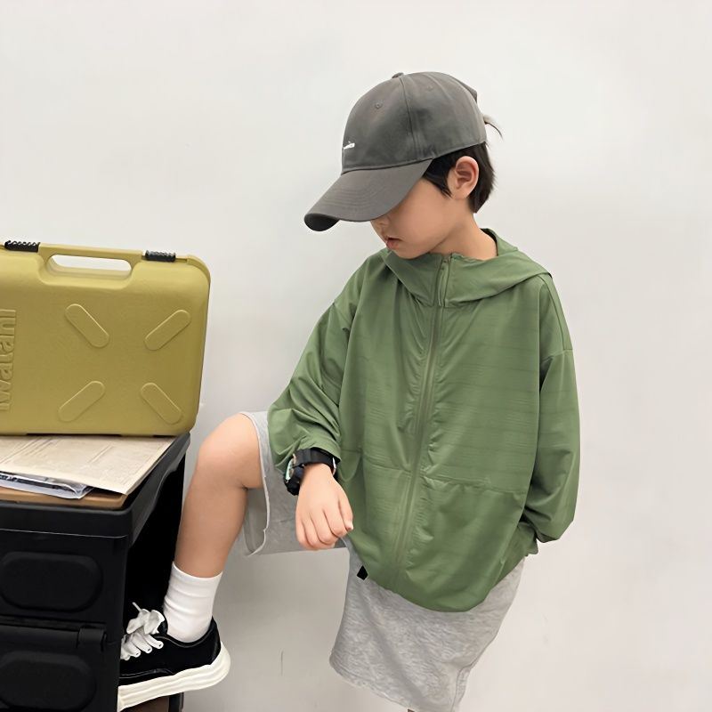 儿童防晒衣男童薄款防晒服宝宝夏季防紫外线衣服小孩帅气冰丝上衣