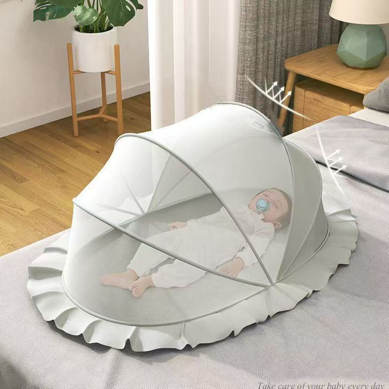 免安装婴儿蚊帐罩可折叠儿童宝宝床上新生儿蒙古包防蚊罩通用遮光