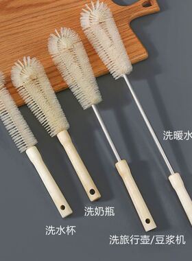 加长柄刷子奶瓶刷暖壶水桶刷子纯净水桶刷清洗杯刷硬毛刷杯子神器