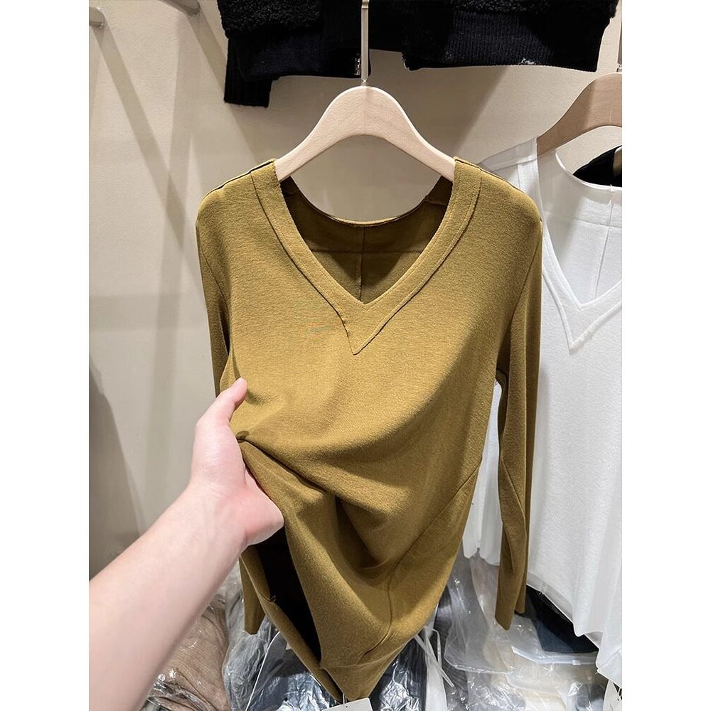 品牌折扣正品女装断码清仓特价不能退换白色打底衫女春秋新款小香
