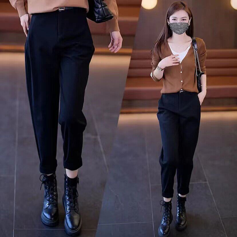 品牌折扣正品女装断码清仓特价不能退换加厚毛呢裤女秋冬新款咖色