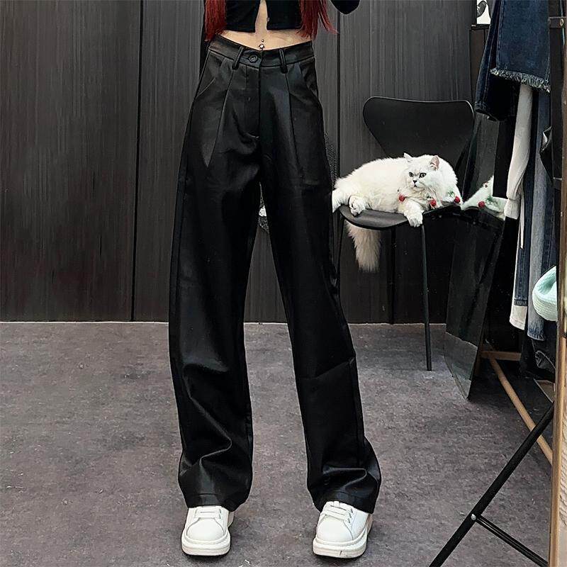 品牌折扣正品女装断码清仓特价不能退换黑色皮裤女春秋高街超