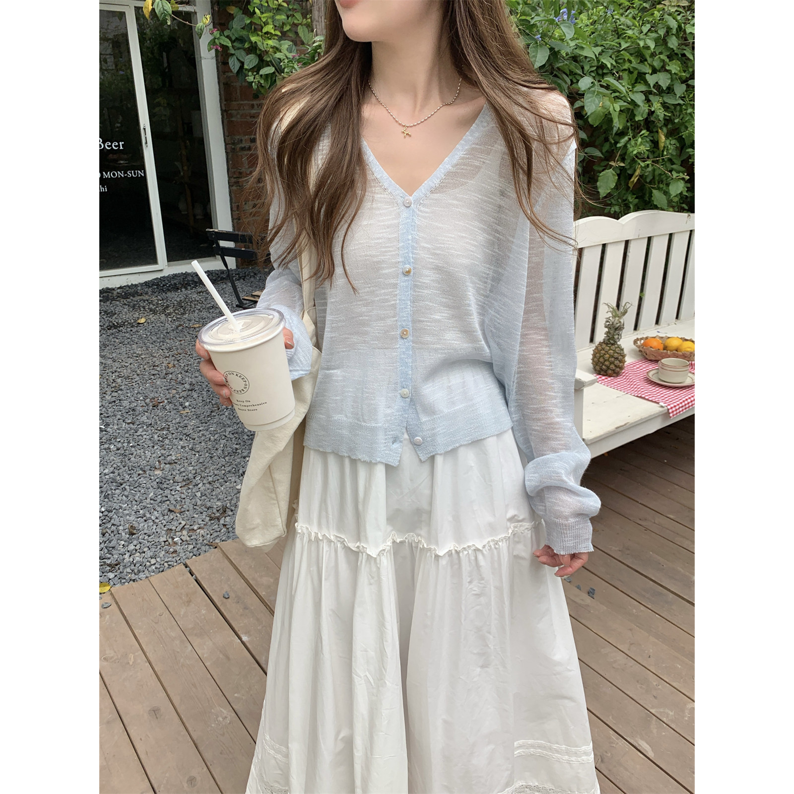 品牌折扣正品女装断码清仓特价不能退换冰丝披肩针织防晒开衫女夏