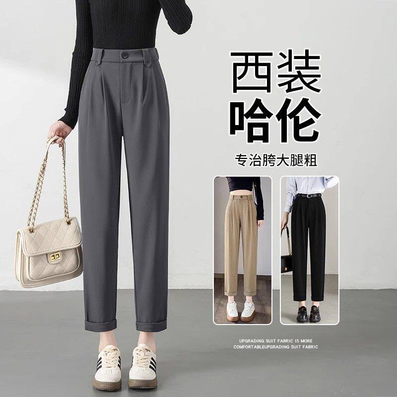 品牌折扣正品女装断码清仓特价不能退换灰色西装裤女秋冬新款小个