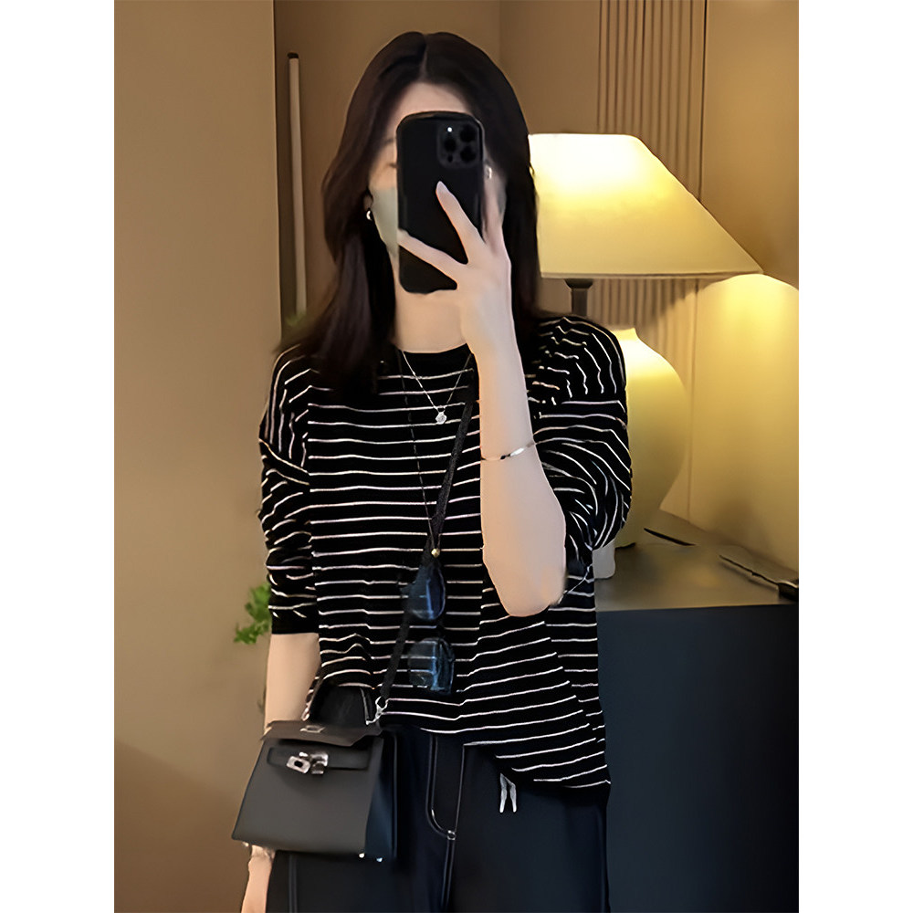 品牌折扣正品女装断码清仓特价不能退换圆领打底衫女士秋冬慵懒风