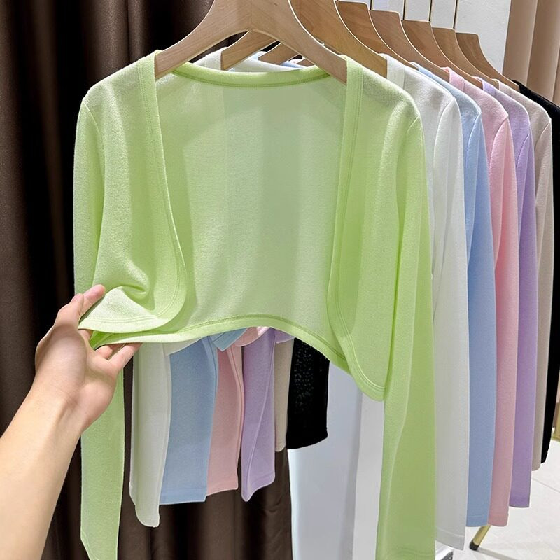 品牌正品女装衣服断码特价清仓 不接受退换-超薄款冰丝针织防晒紫