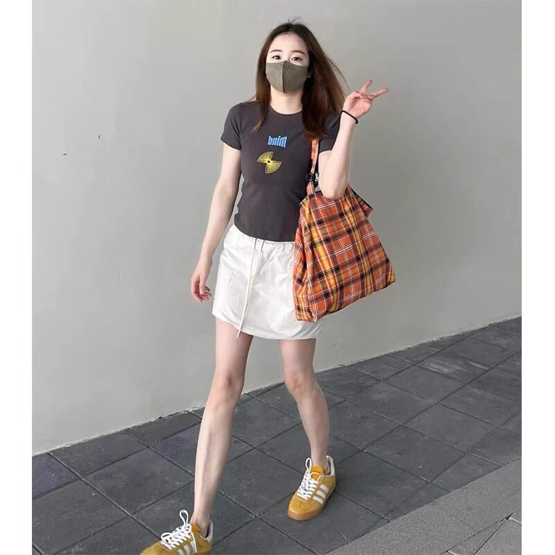 品牌正品女装衣服断码特价清仓 不接受退换-美式复古休闲运动半身