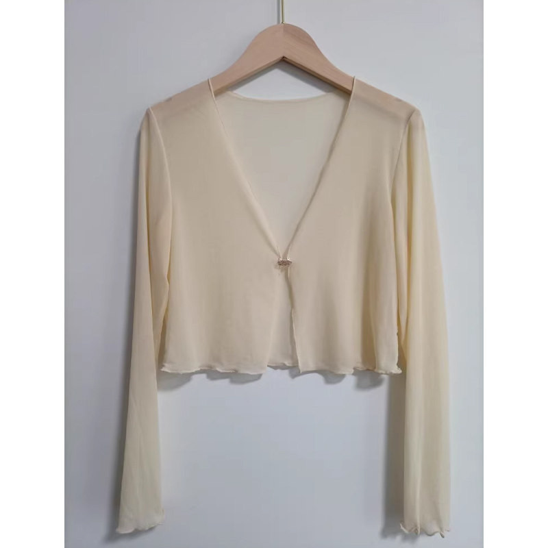 品牌正品女装衣服断码特价清仓 不接受退换-粉色雪纺防晒开衫女