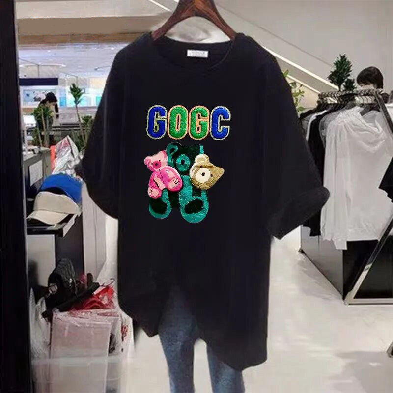 品牌折扣正品女装断码清仓特价不能退换棉中长款短袖T恤女夏季新