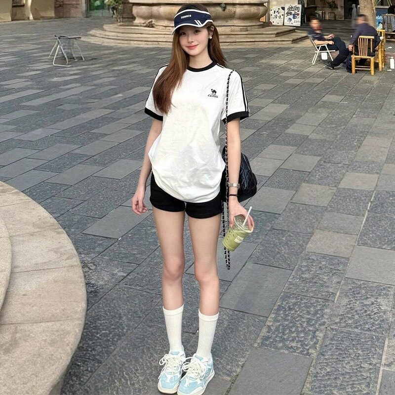 品牌正品女装衣服断码特价清仓 不接受退换-黑色运动短裤女夏季