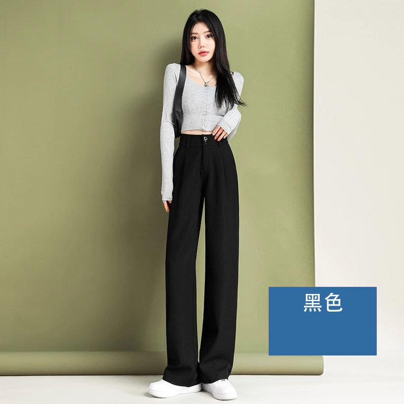 品牌正品女装衣服断码特价清仓 不退换-黑色西装裤女春秋季2026新