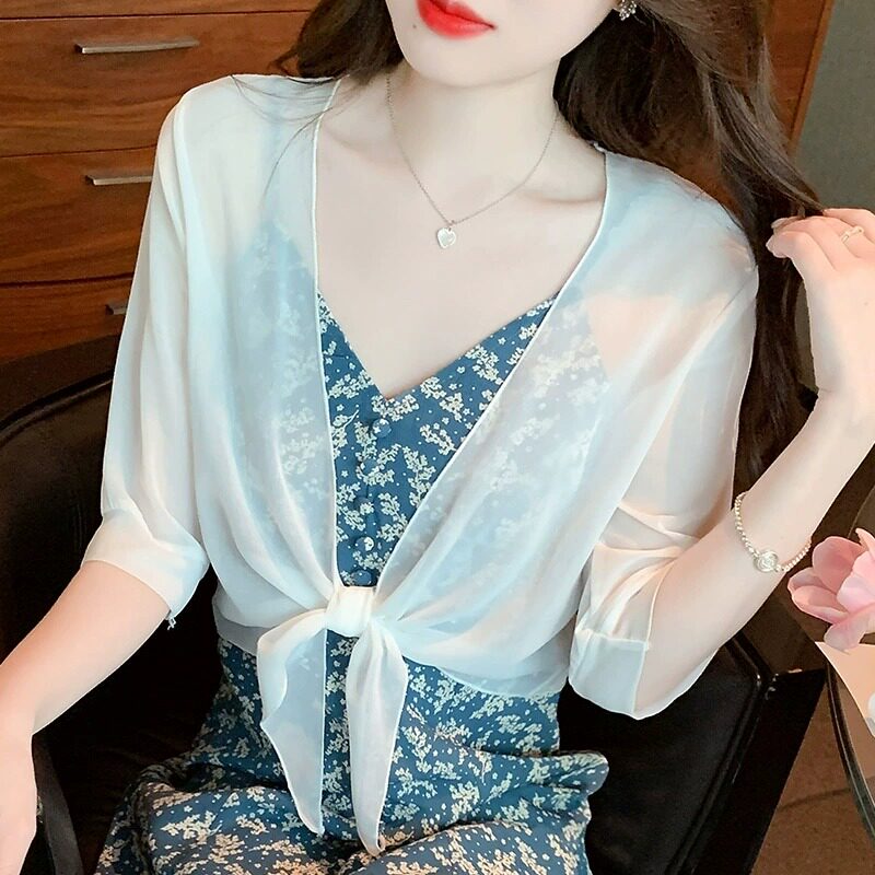 品牌折扣正品女装断码清仓特价不能退换雪纺防晒开衫外套女夏
