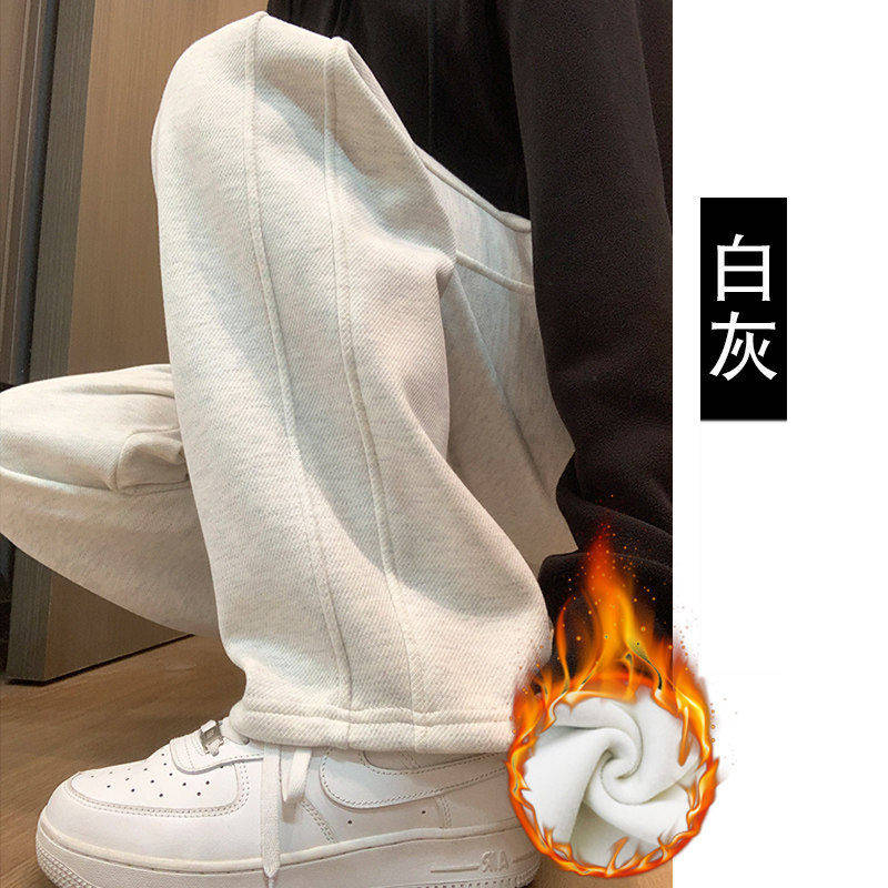 品牌正品女装衣服断码特价清仓 不退换-灰白色运动裤女秋冬新款高