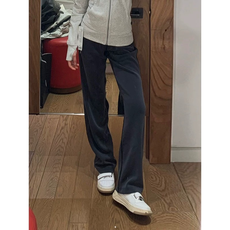 【品牌正品女装新品超级秒杀 不接受退换】深灰色休闲运动裤女春