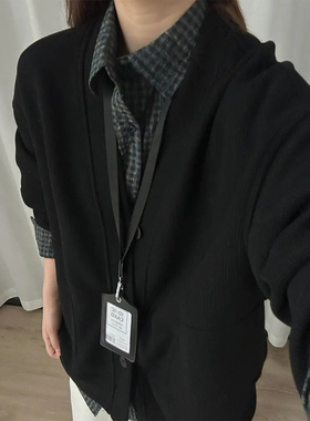 品牌折扣正品女装断码清仓特价不能退换黑色日系复古慵懒外套女秋