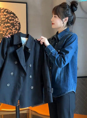 品牌折扣正品女装断码清仓特价不能退换卡其色英伦风短款风衣外