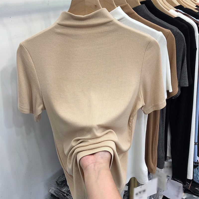 品牌折扣正品女装断码清仓特价不能退换半高领针织打底衫女春秋修