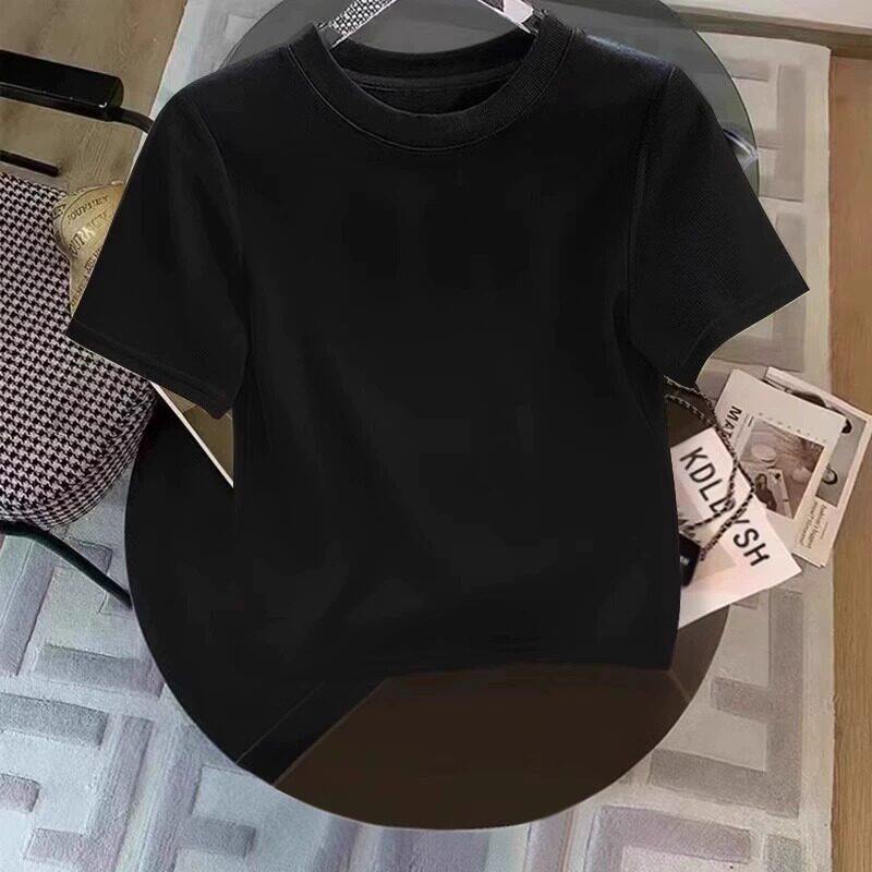 品牌折扣正品女装断码清仓特价不能退换白色圆领短袖T恤女