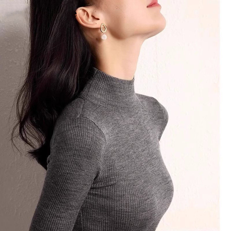 品牌折扣正品女装断码清仓特价不能退换黑色中袖针织打底衫女夏季