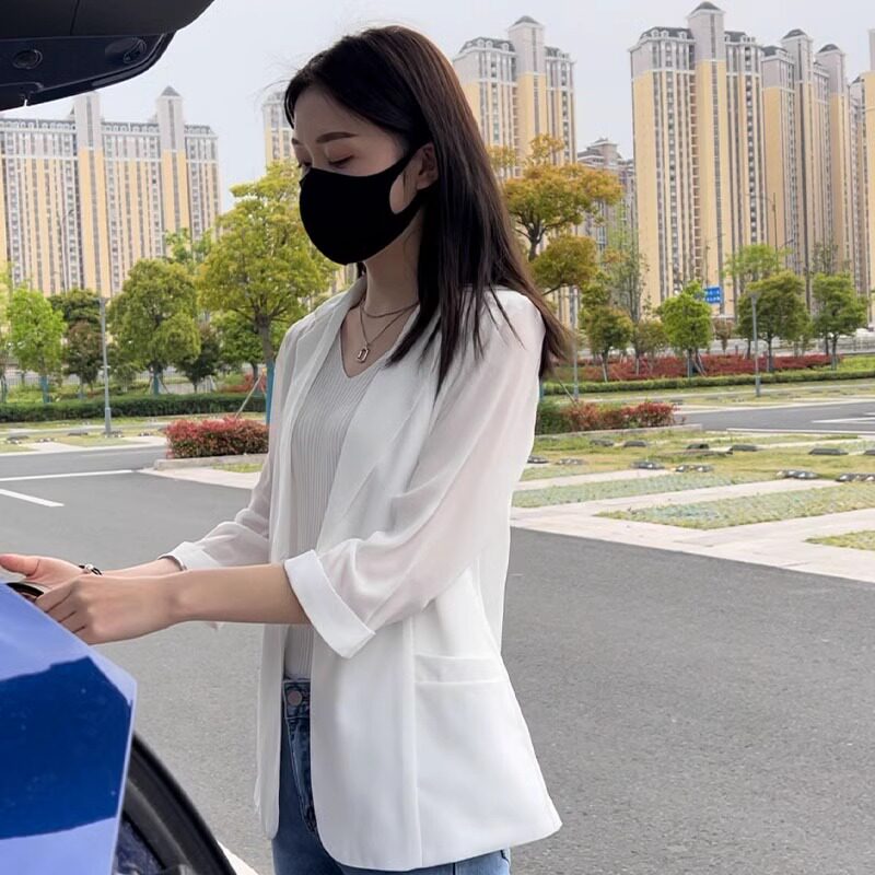 品牌折扣正品女装断码清仓特价不能退换雪纺西装防晒开衫七分袖