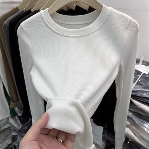 品牌折扣正品女装断码清仓特价不能退换圆领螺纹德绒打底衫女