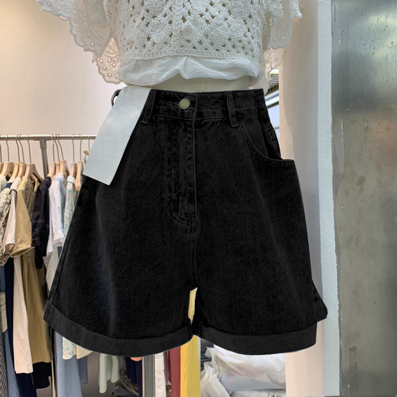 品牌正品女装衣服断码特价清仓 不接受退换-大码高腰牛仔短裤女夏