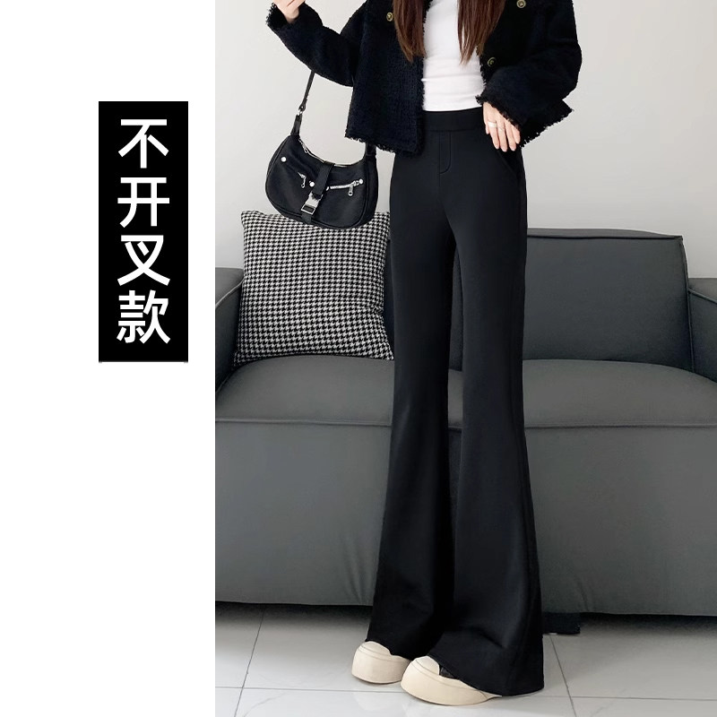 品牌折扣正品女装断码清仓特价不能退换黑色微喇西装裤子女秋冬新