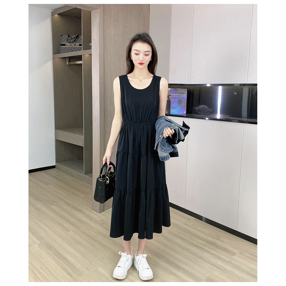 品牌正品女装衣服断码特价清仓 不接受退换-短袖连衣裙女夏季收腰