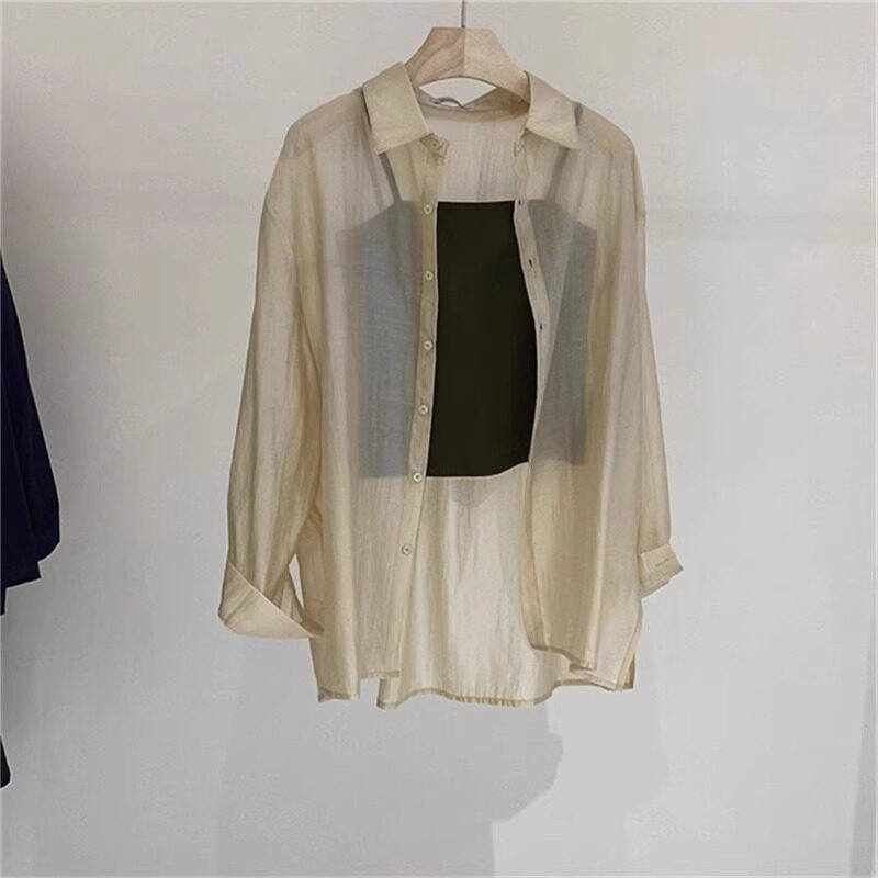 品牌折扣正品女装断码清仓特价不能退换白色天丝防晒衬衫女夏天