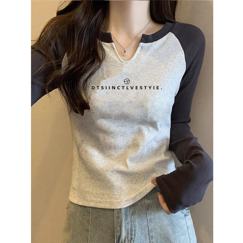 品牌正品女装衣服断码特价清仓 不退换-插肩圆领棉打底衫女秋冬