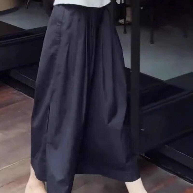 品牌折扣正品女装断码清仓特价不能退换黑色九分裙裤女新款