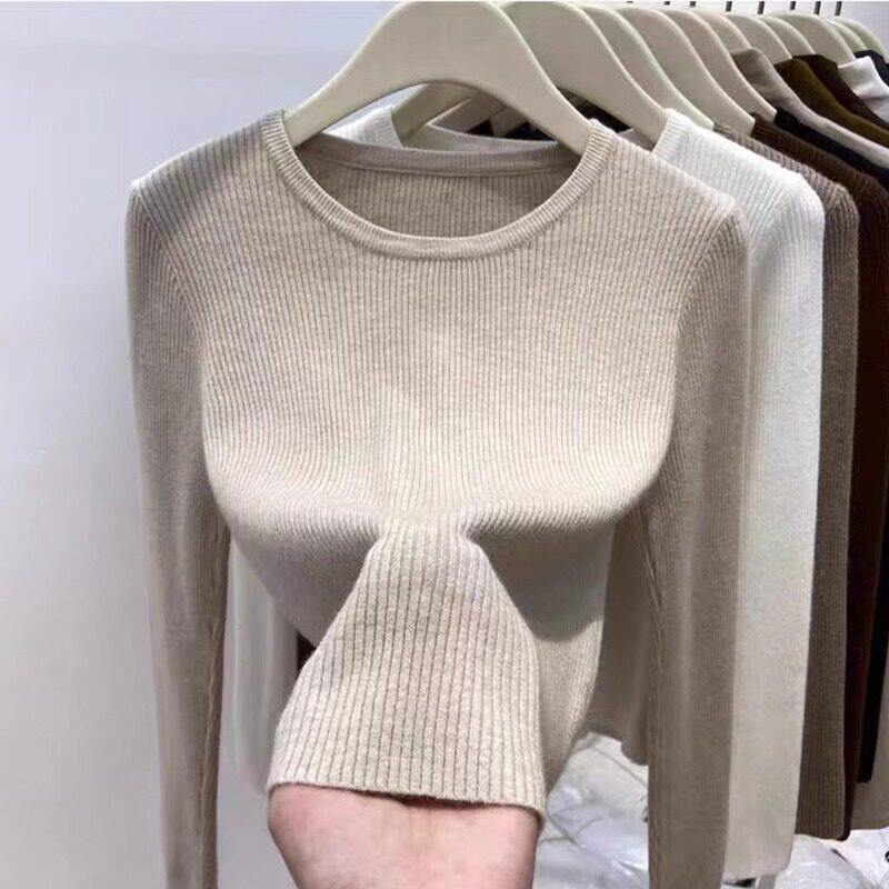 品牌折扣正品女装断码清仓特价不能退换圆领打底衫毛衣秋冬女小个