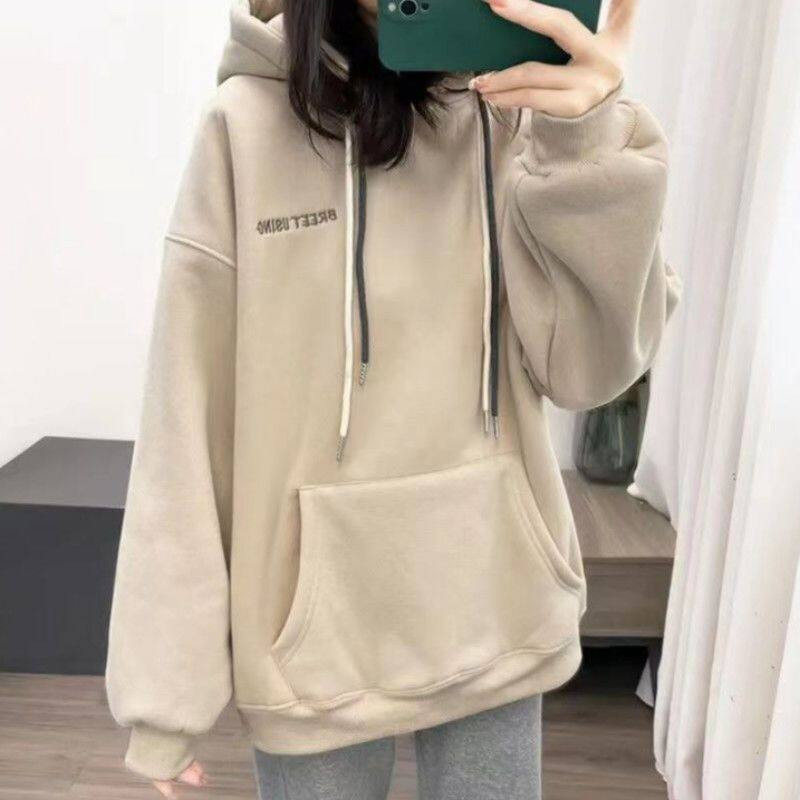 品牌折扣正品女装断码清仓特价不能退换中长款加绒加厚卫衣女