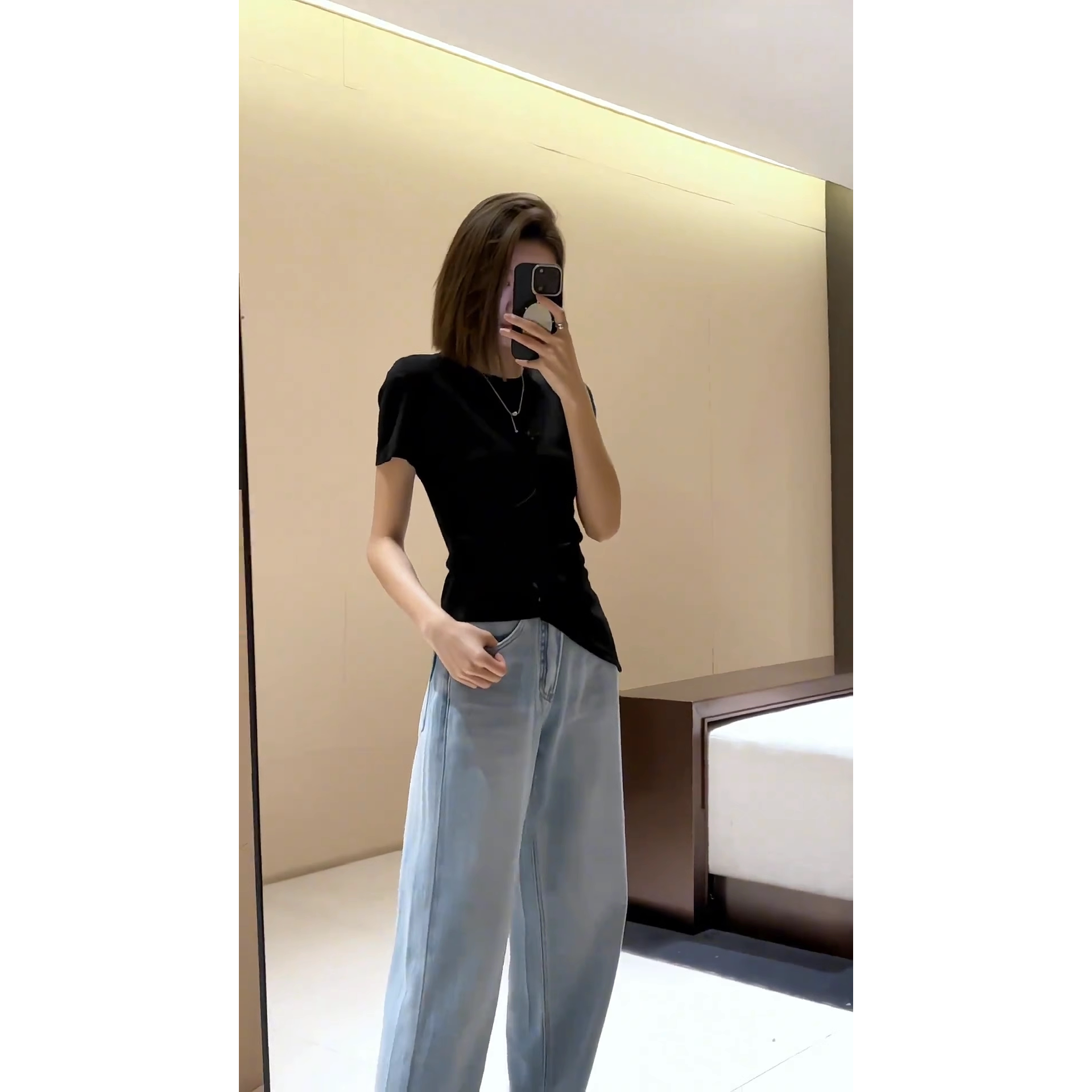 品牌折扣正品女装断码清仓特价不能退换不规则正肩短袖T恤女士