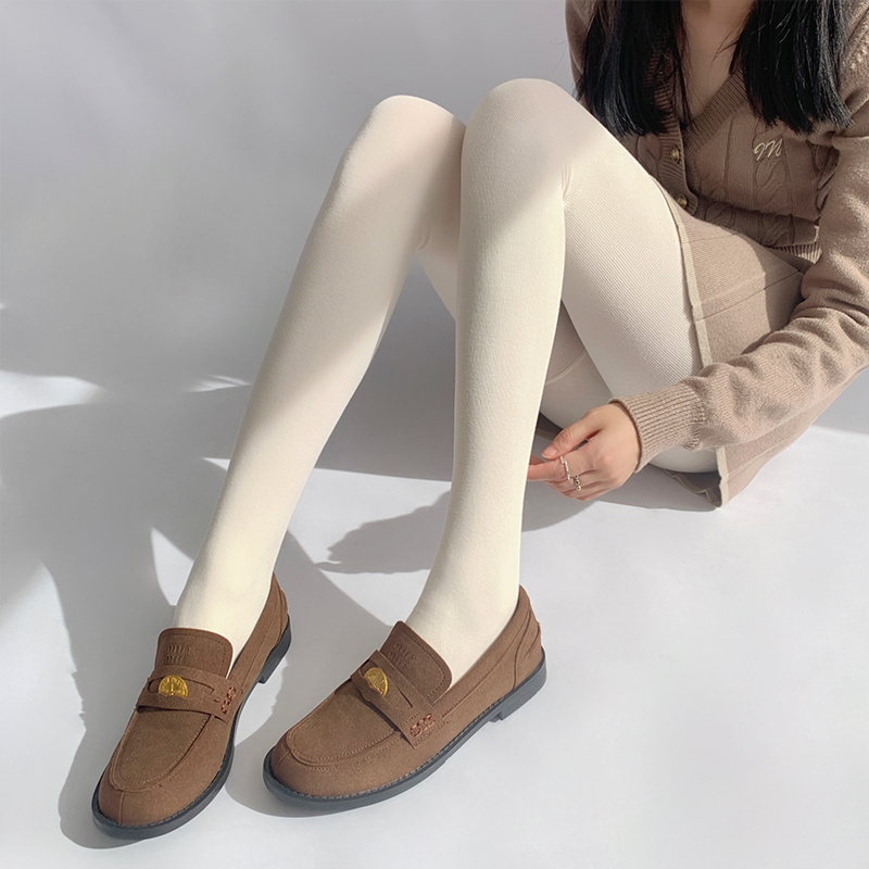 夜间教习室白色连裤袜加厚保暖jk