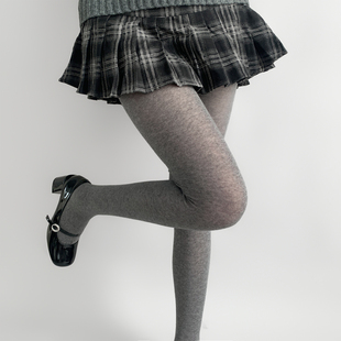 夜间教习室灰色打底袜春秋款显瘦不掉档纯色百搭保暖半透连裤袜子