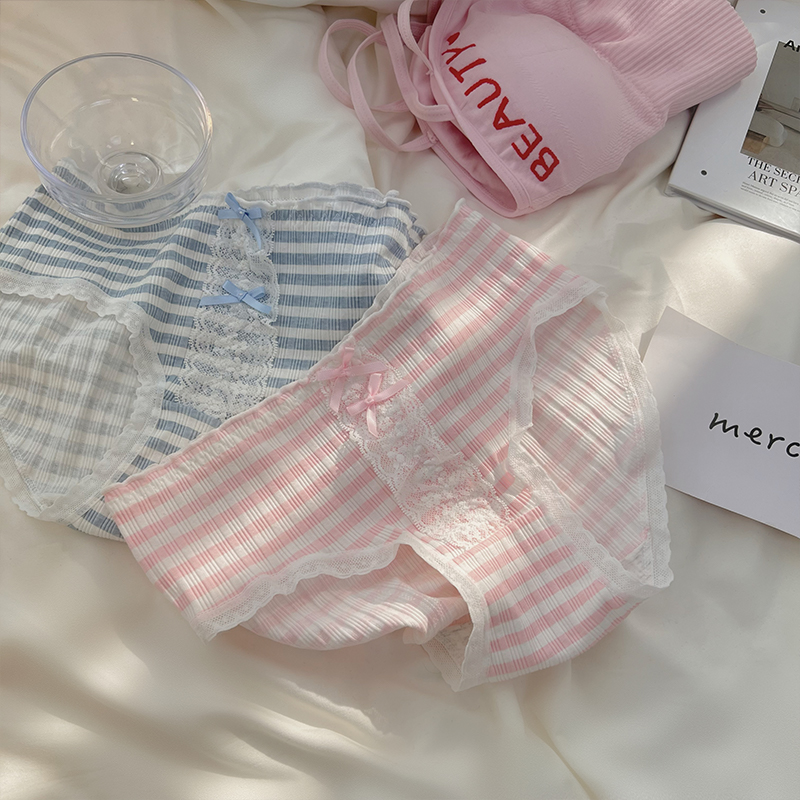 夜间教习室女士内裤双蝴蝶结
