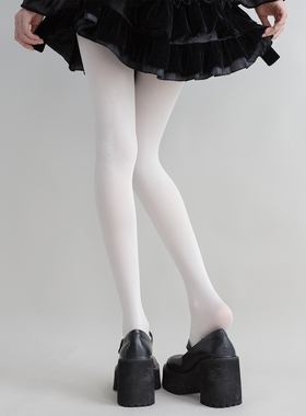 夜间教习室白色连裤袜春款女微透天鹅绒纯欲丝袜性感美肤打底裤子