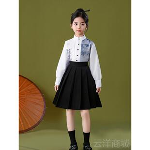 正品元旦儿比童合唱演出中国风中服小学生朗诵赛礼服班级大合唱服