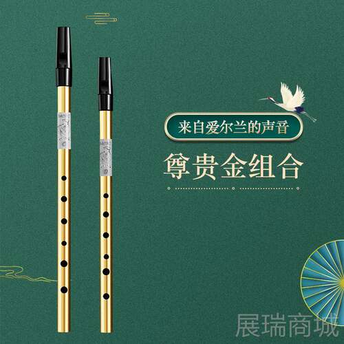 高档爱尔兰哨笛初者竖笛锡笛CD调笛子专业演奏音高调直笛乐器学生