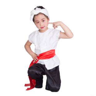 高档儿童舞台王二小全系列农服儿童装团草服帽民村姑赤卫队红军演