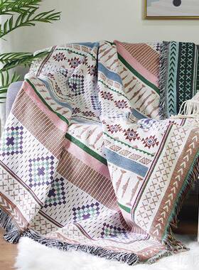 高档族土耳印度民风编织线其毯沙发罩巾装饰流苏桌布粗垫纺加大盖